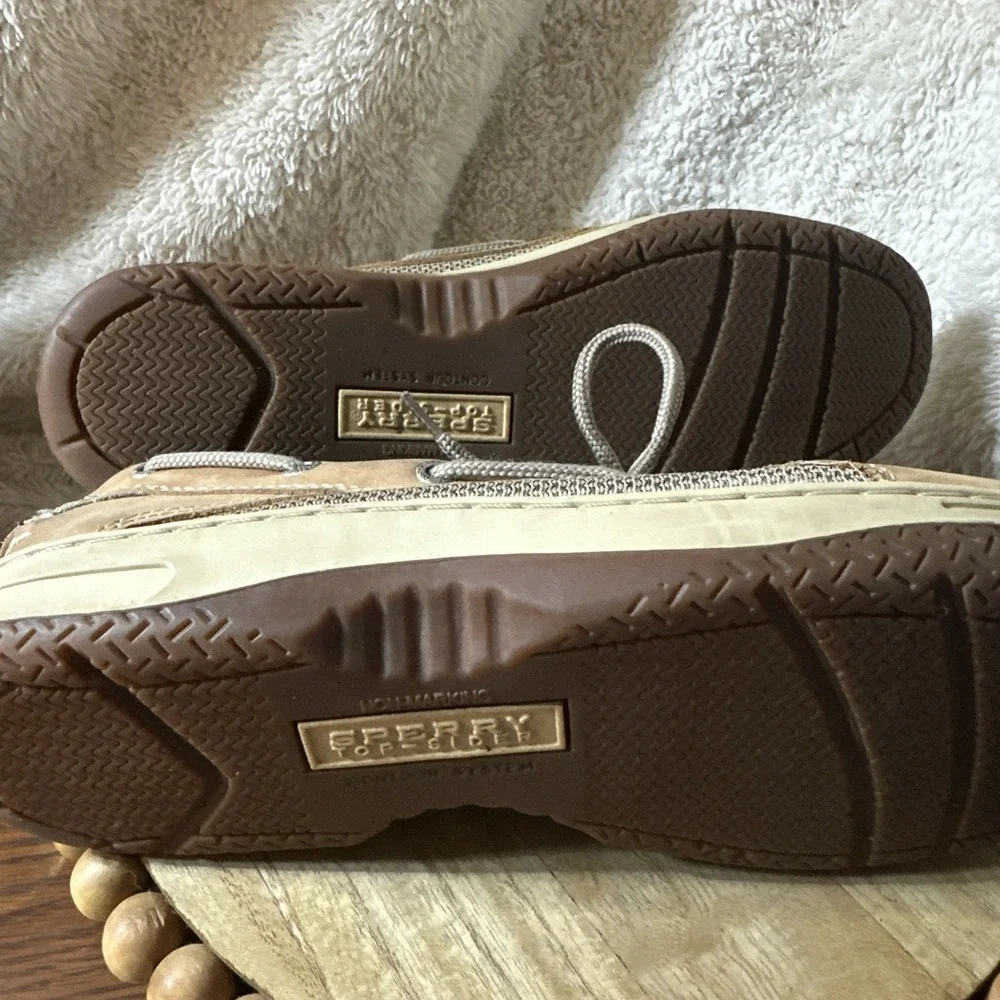Boat Shoes, Sperry Top Sider Flats Lace Up Brown Leather Men's 11 M